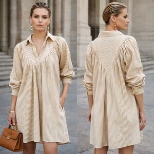 the Korner Button Down Dress NWT